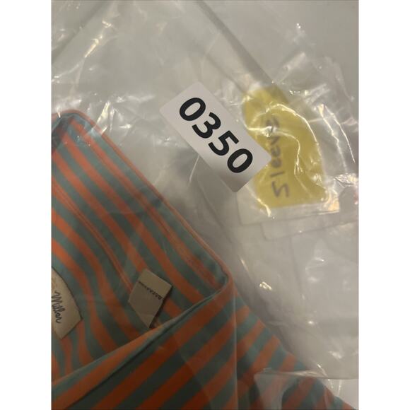 Peter Millar Men's Orange Green Striped Button Up Cotton M Business Casual - Picture 12 of 12